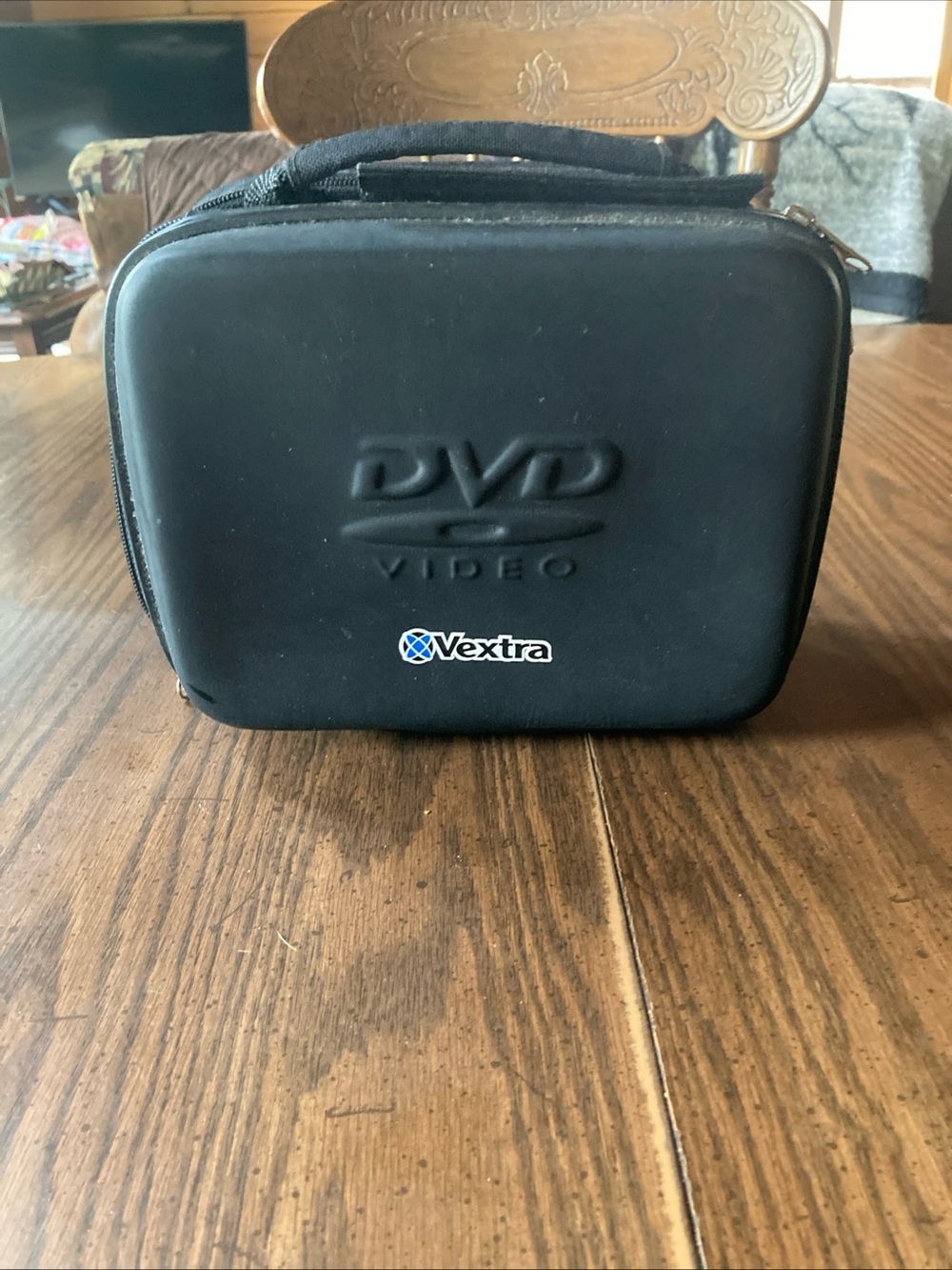 Vextra hardcase Black Portable DVD Video player and dvd storage Carry Case